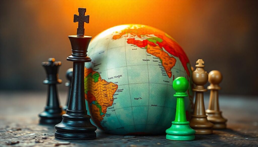 A globe surrounded by chess pieces, showing the global nature of Chess.com players